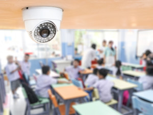 Security camera inside classroom
