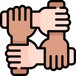 Holding hands icon.