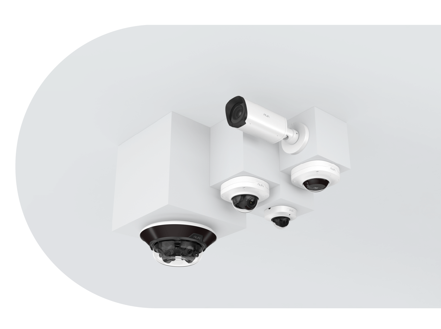 Decorative security camera on dimmed background.