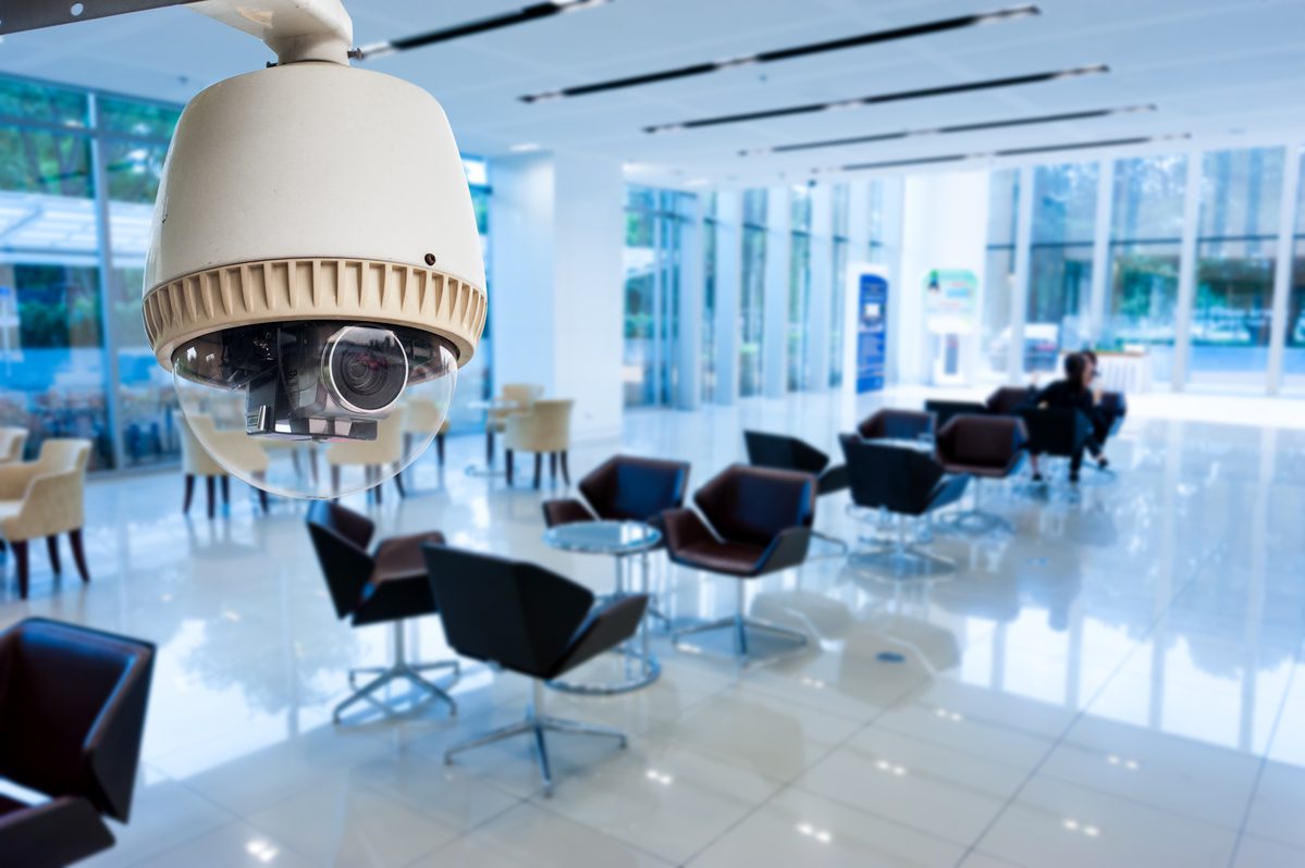 CCTV or surveillance operating in office building